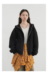 Women’s Relaxed Cotton-Blend Drawstring Hoodie