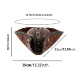 Pirate Hat for Women Men Creative PU Leather Tricorn Costume Hat for Halloween Cosplay Party Supply Costume Props