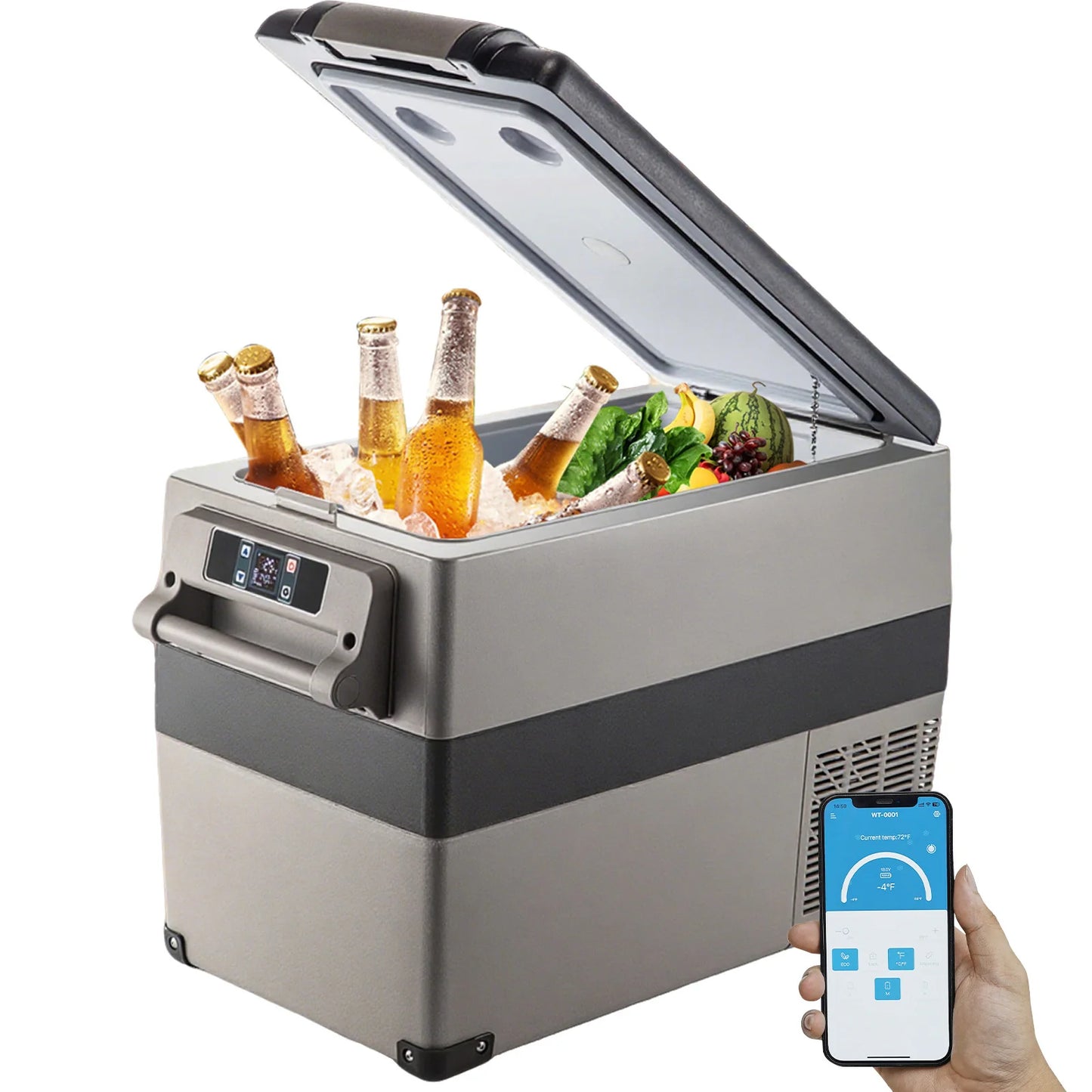 Succebuy 15-55L Portable Cooler Electric Compressor 12V/24V DC 110-240V AC Freezer Refrigerator for Home