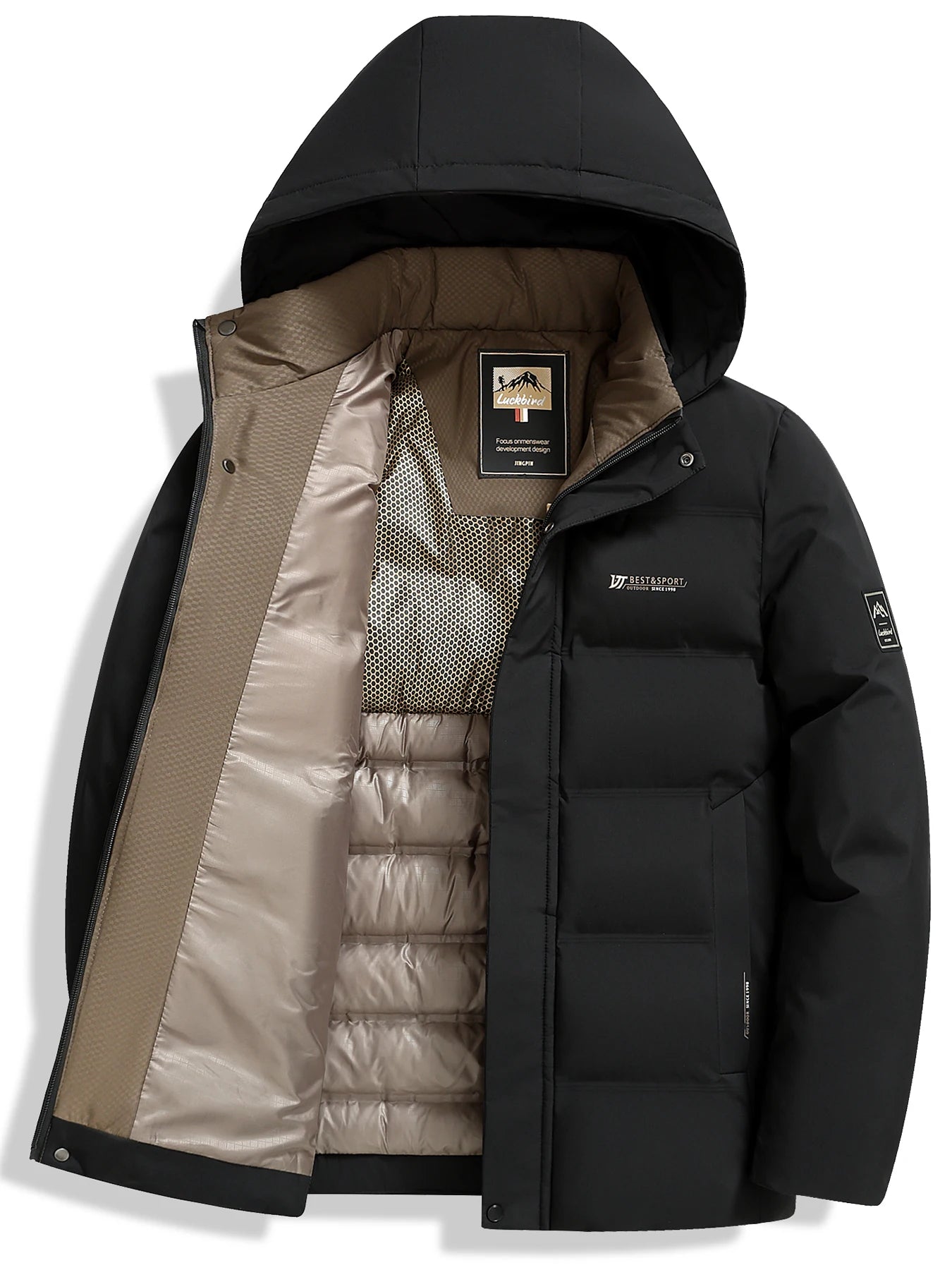 Men's Premium Hooded Puffer Jacket | Outdoor Warmth