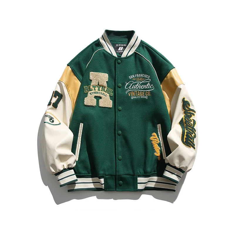 Men’s Embroidered Varsity Baseball Jacket