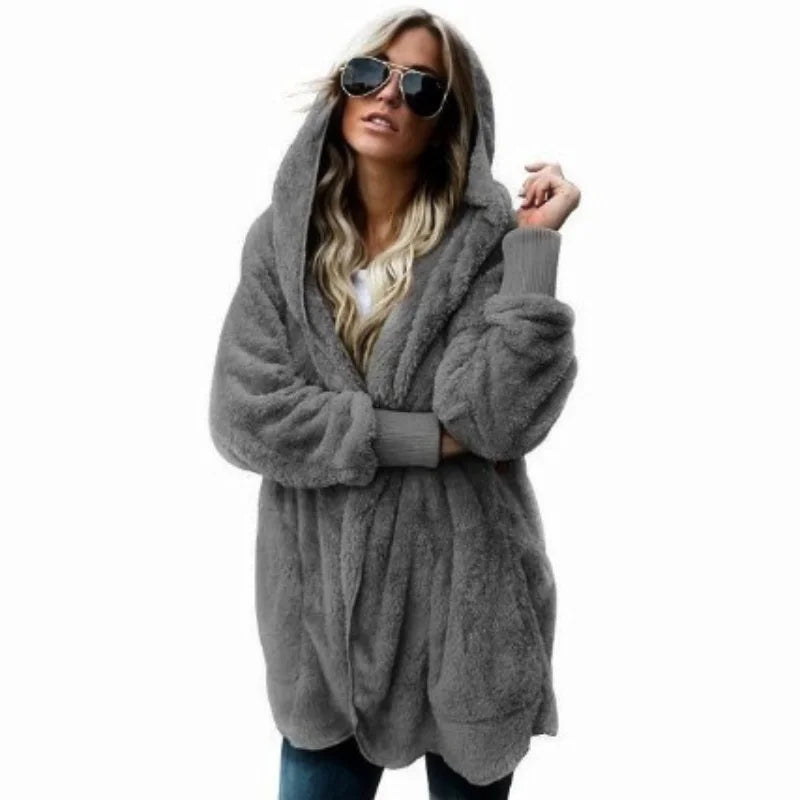 Reversible Fleece Longline Cardigan