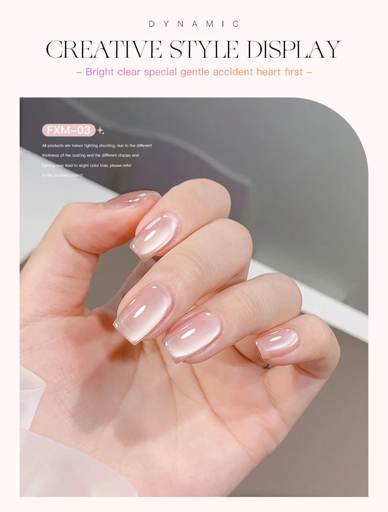 AS 9pcs Cat Eye Magnetic Moonlight Gel Nail Polish Set 15ml Sparkle White Silver Water Light Red UV Gel Nail Art Manicure Vernis