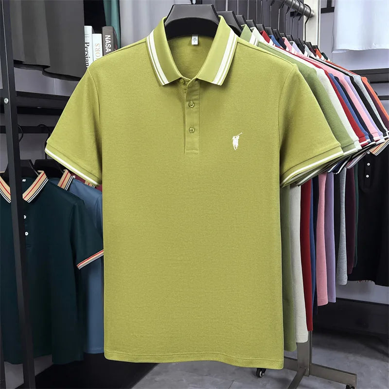 Men's Premium Cotton Polo Shirt | Embroidered Classic Fit