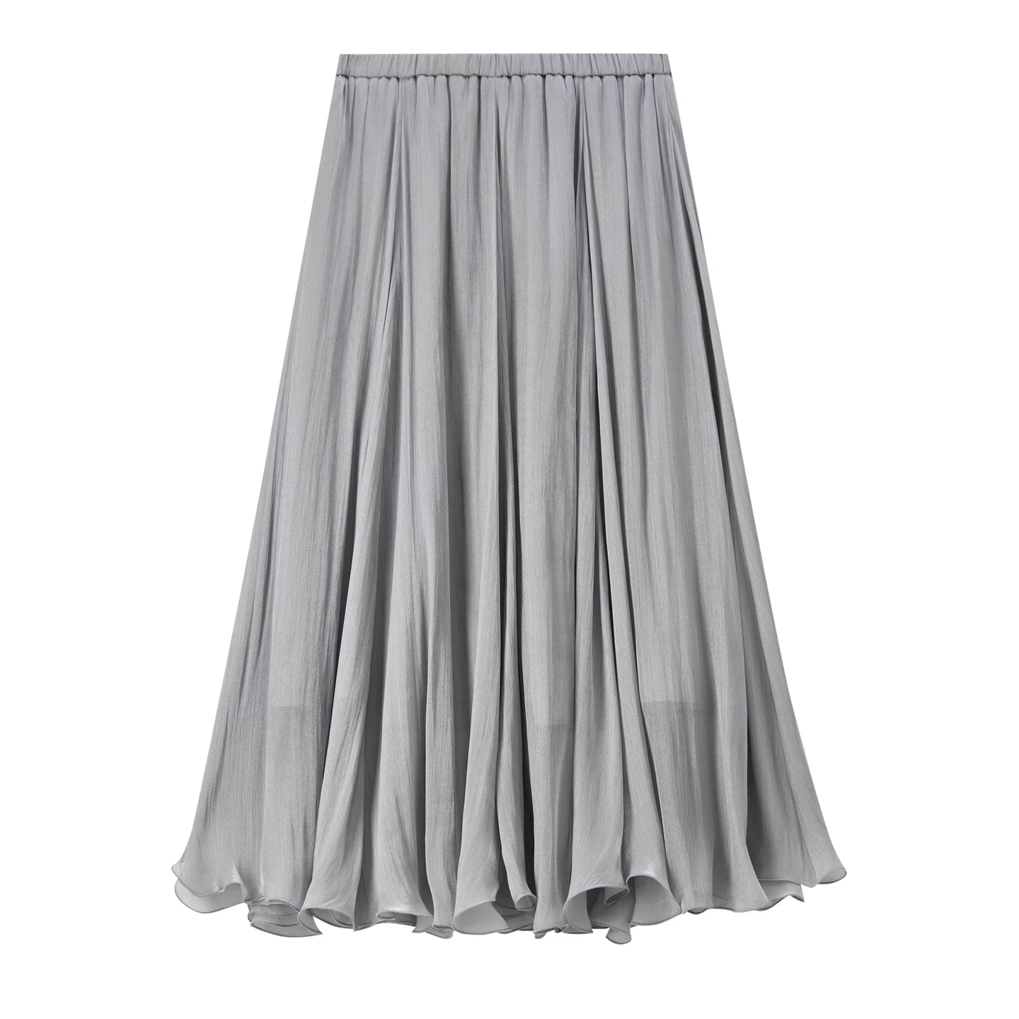 Sentubila Flowy A-Line Skirt – Iridescent Sheen
