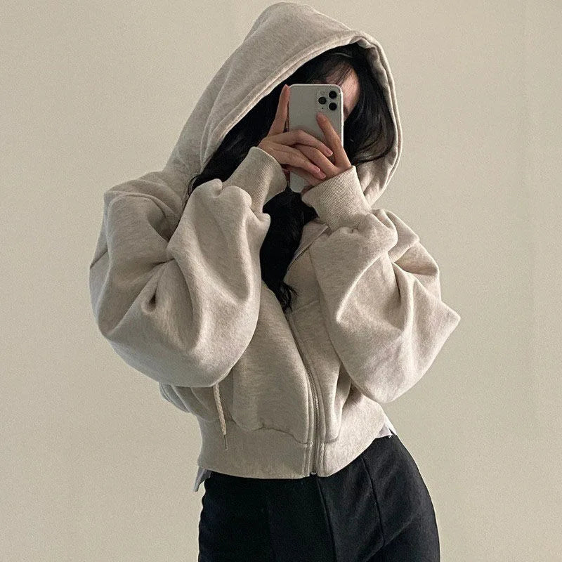 Women’s Fleece-Lined Cropped Hoodie