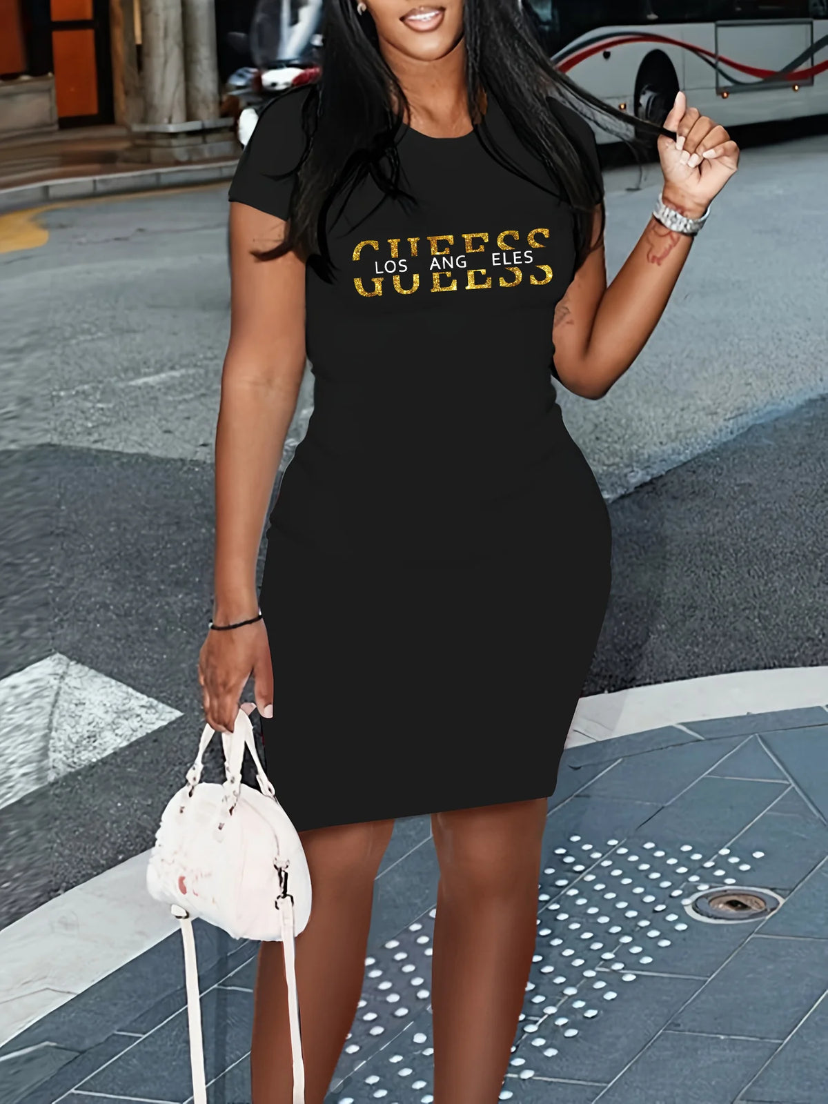 Women's Relaxed Graphic T-Shirt Dress