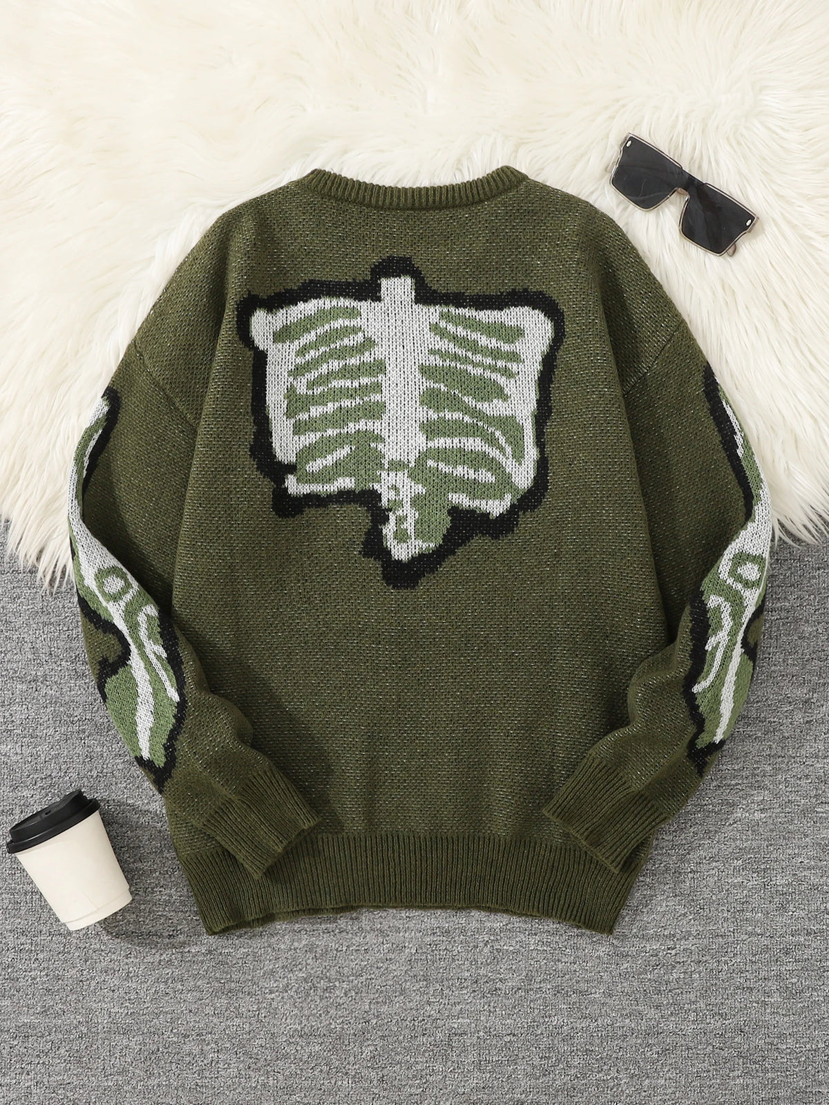 Men's Butterfly Jacquard Knit Sweater