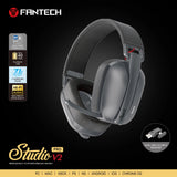 FANTECH WHG03P STUDIO PRO Gaming Headphones Wired& Wireless Bluetooth 7.1 Surround Headset With Noise Reduction Mic For PS5 XBOX