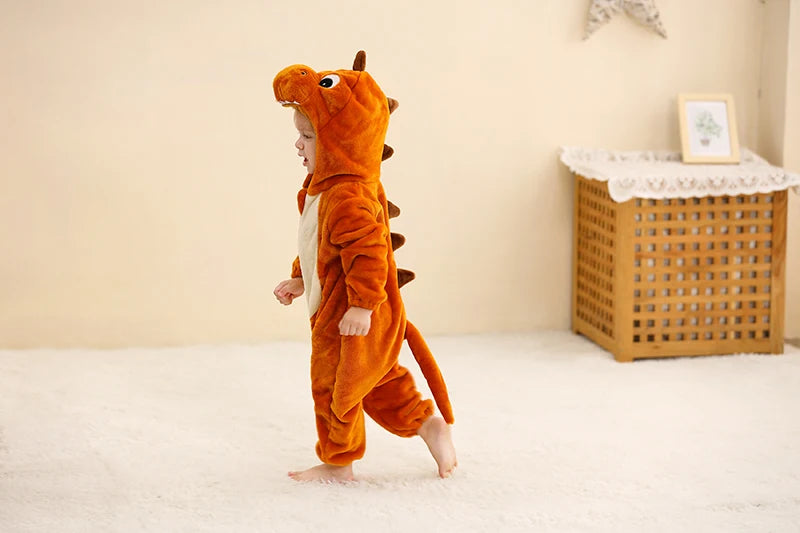 Plush Hooded Baby Winter Romper