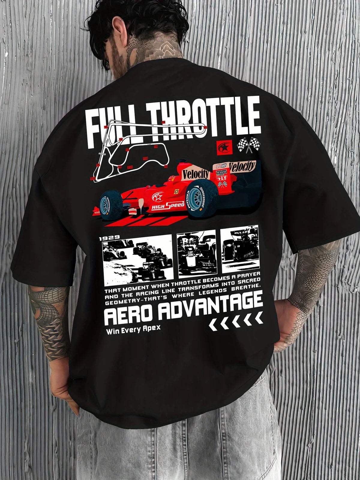 Unisex Formula Racing Cotton T-Shirt | Loose Fit