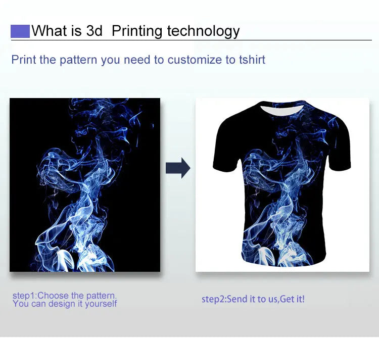 3D Anime Animal Print T-Shirt