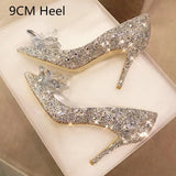 Women's Rhinestone Pointed-Toe Wedding Pumps