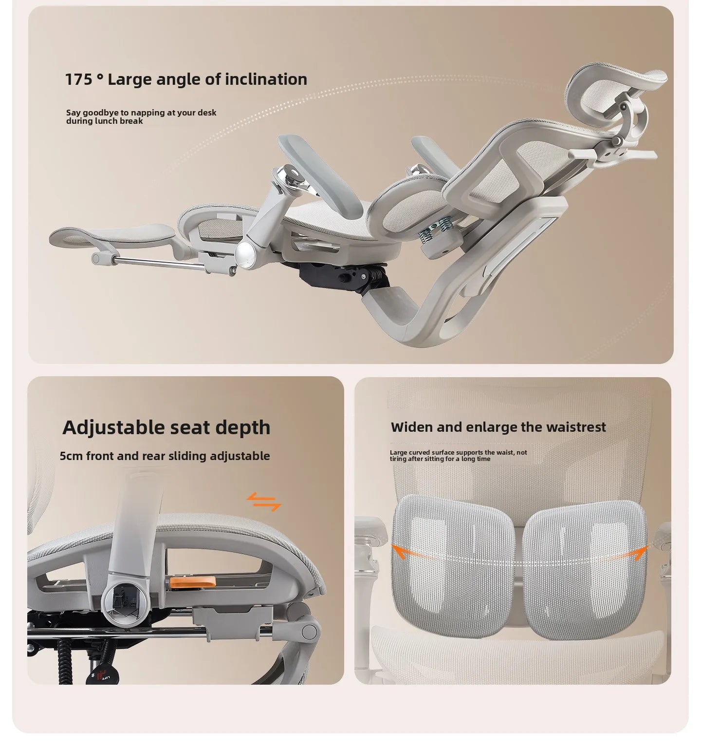 Ergonomic Gaming Chair with 6D Armrest & Lumbar Support