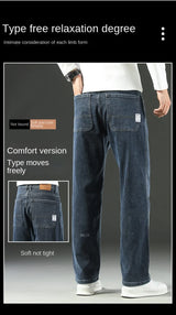 Men’s Relaxed Wide-Leg Stretch Jeans