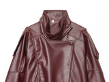 Women Fashion Leather Jacket Autumn Winter Loose Causal PU Faux Leather Jackets Coat Fashion Street Motorcycle Jackets