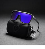 KDEAM One-piece Shape Men Sunglasses Polarized Elastic Paint Surface Sun Glasses Women Suitable Long-lasting Goggles Cat.3
