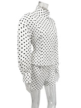 Tossy Fashion Commute 2 Piece-Set Shorts For Women Long Sleeve Patchwork Contrast Shirts Coat And Female Shorts Outfits Summer