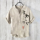 Men's USA-Made 3D Print V-Neck Summer Shirt | S-5XL