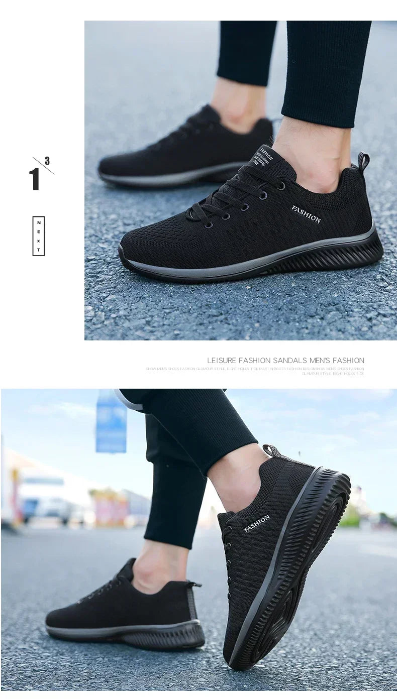 Men's Lightweight Knit Sneakers | Breathable Mesh Athletic Shoes