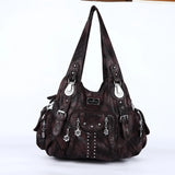 Vintage Women Handbags Fashion PU Leather Shoulder Bags Female Satchel Big-capacity Shoulder Purse Bag bolsa feminina