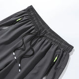 Breathable Men's Casual Pants Quick Dry Straight Elastic Waist Jogger Sweatpants Korean Classic Sport Trousers Plus Size 4XL 5XL