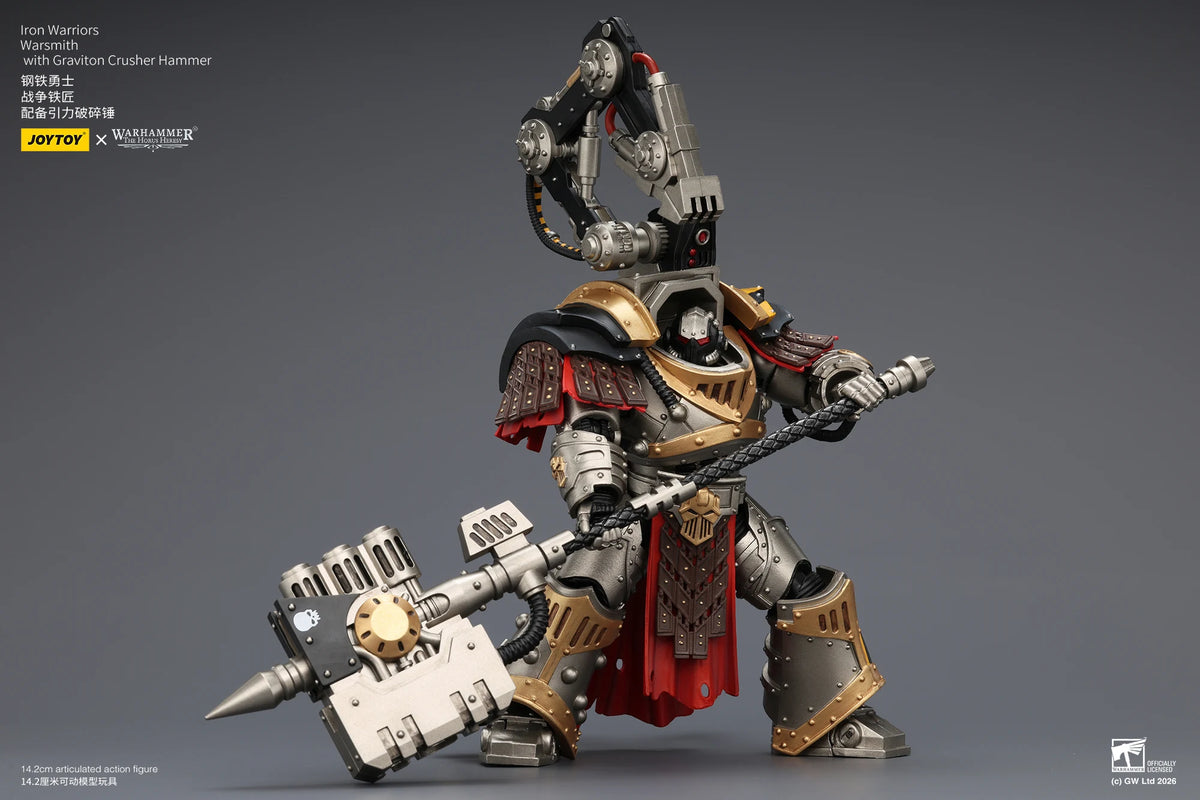 [IN STOCK]JOYTOY Warhammer 40K 1/18 Action Figure Iron Warriors Warsmithwith  Graviton Crusher Hammer figures Toys