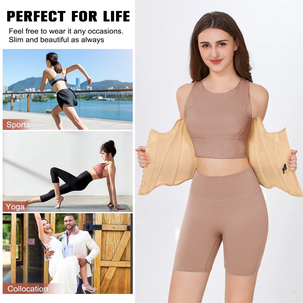 U-Shaped Steel-Boned Waist Trainer & Breast Lift Corset
