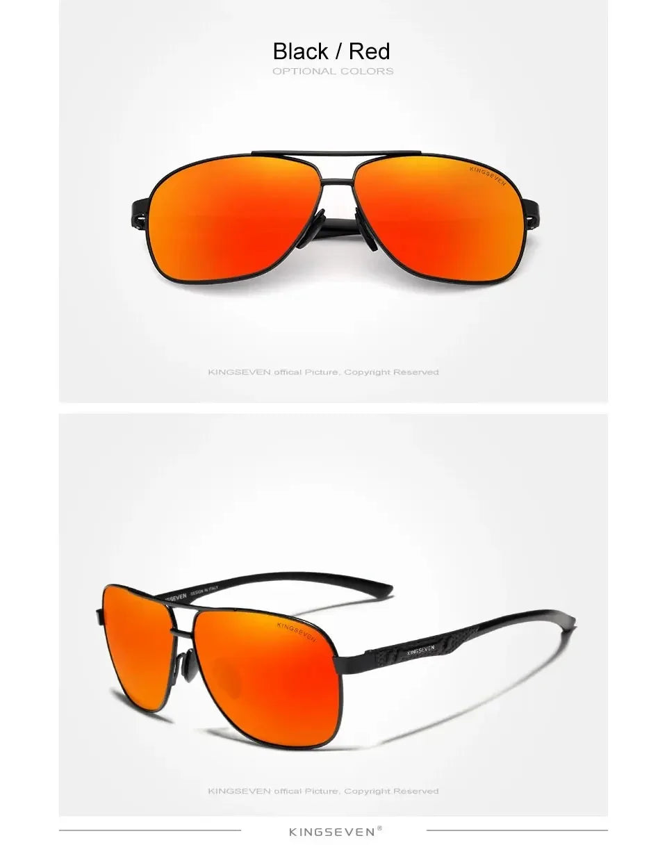 KINGSEVEN Brand Classic Male Sunglasses Men Fashion Polarized UV400 Retro Glasses Outdoor Driving Causal High Quality Eyewear