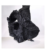 Elegant High-Waist Pleated Maxi Skirt for Women