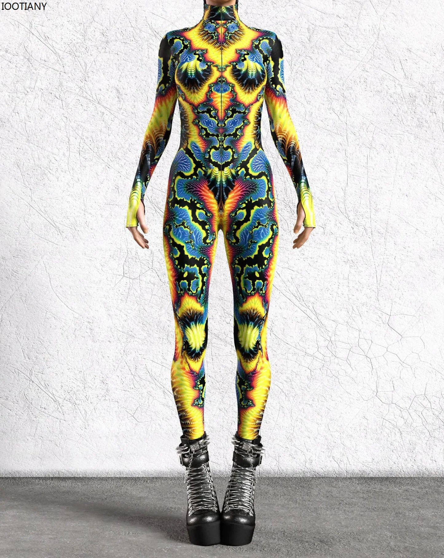 Women's 3D Print Goddess Jumpsuit Catsuit Costume
