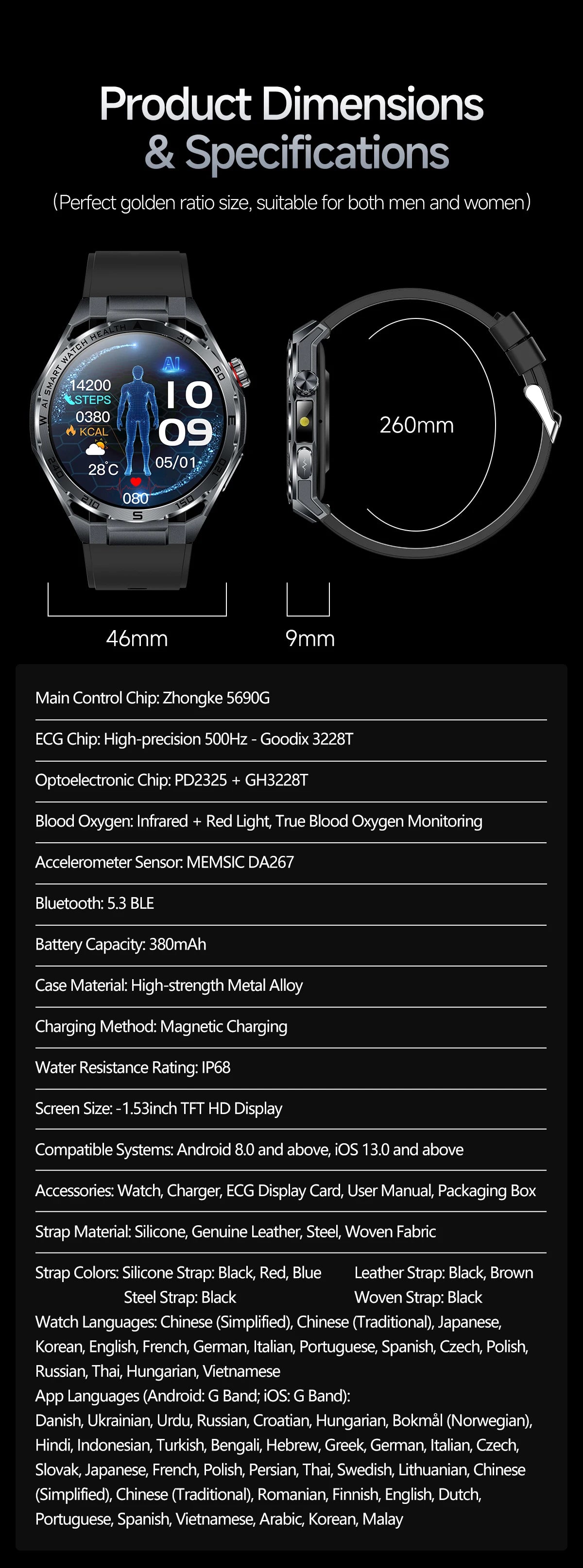 AI ECG Smart Watch | Nursing-Grade Health Monitor 2026