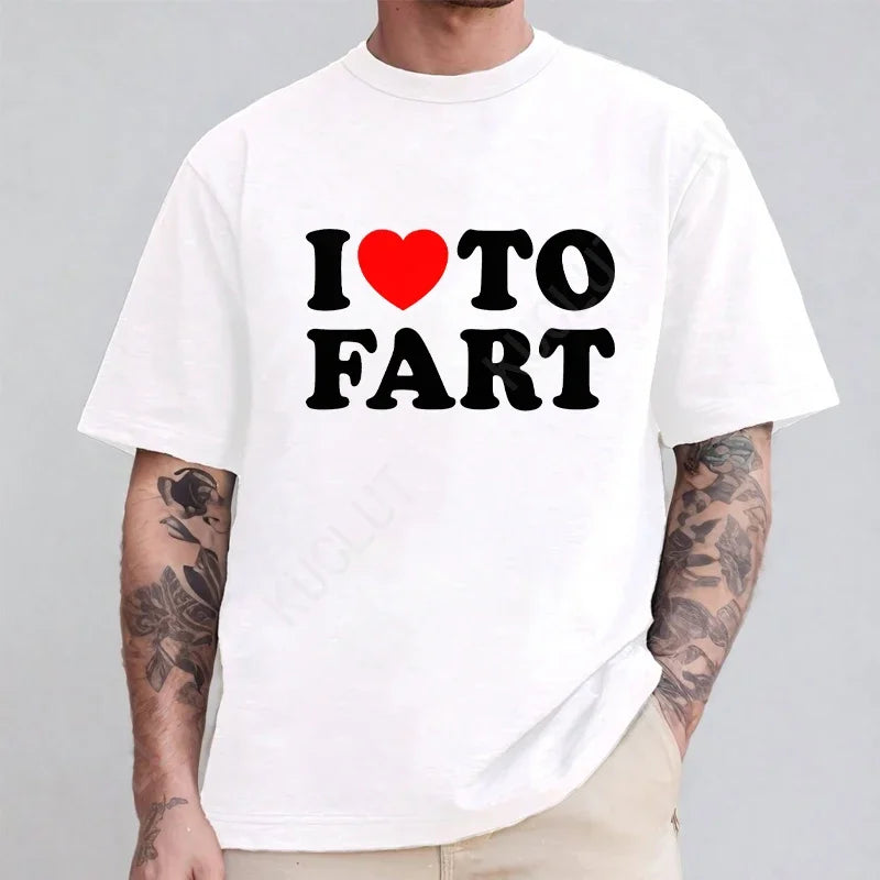 Huge Fart Loading Men's T-shirt Humor Tee Joke Gag Tshirt for Dad Gifts Guys Male Clothes Short Sleeve Tees Funny Graphic Tops