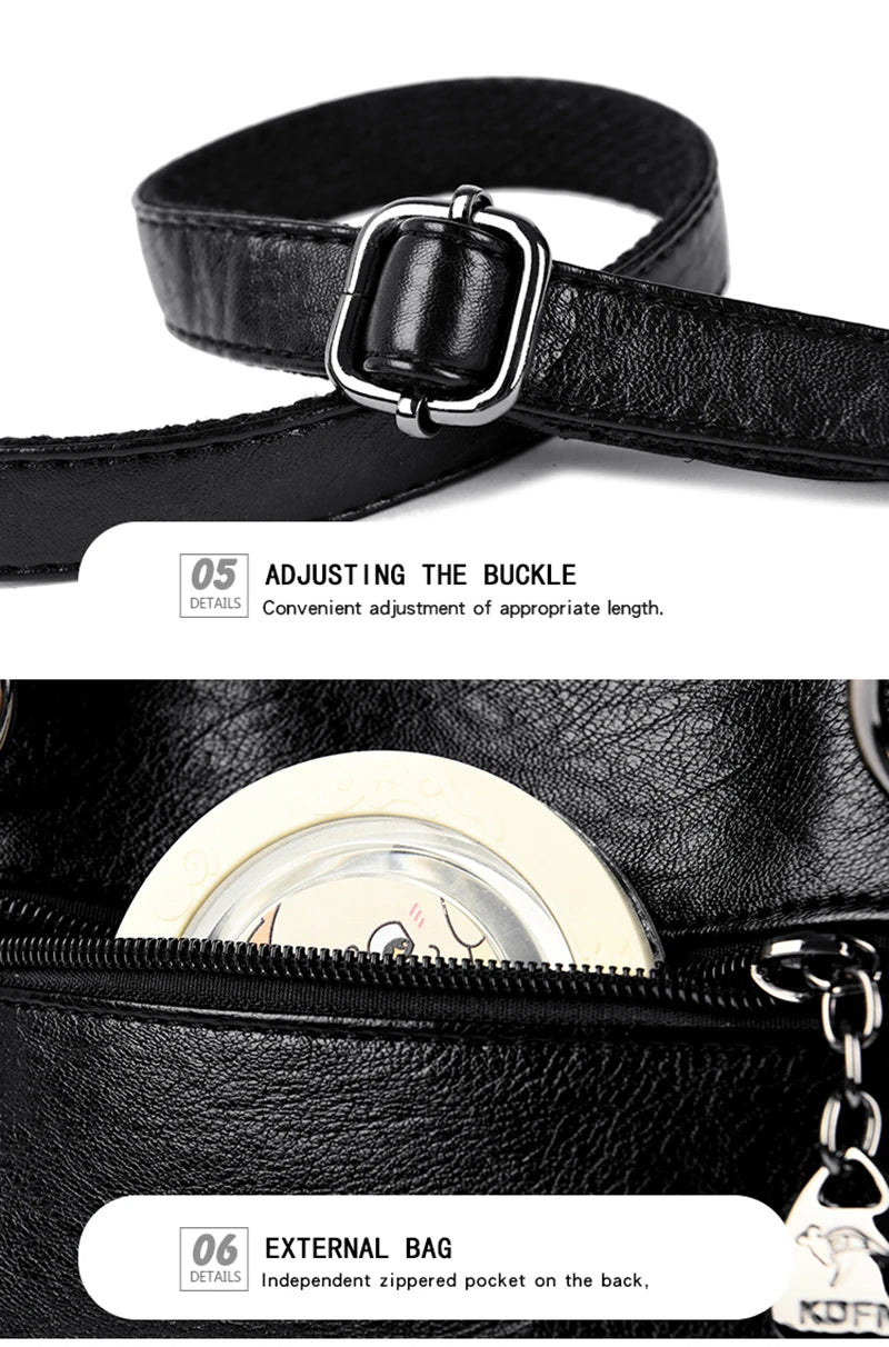 High Quality Cow Leather Ladies Handbags Fashion Luxury Female Messenger Tote Bags Women Genuine Leather Shoulder Crossbody Sac