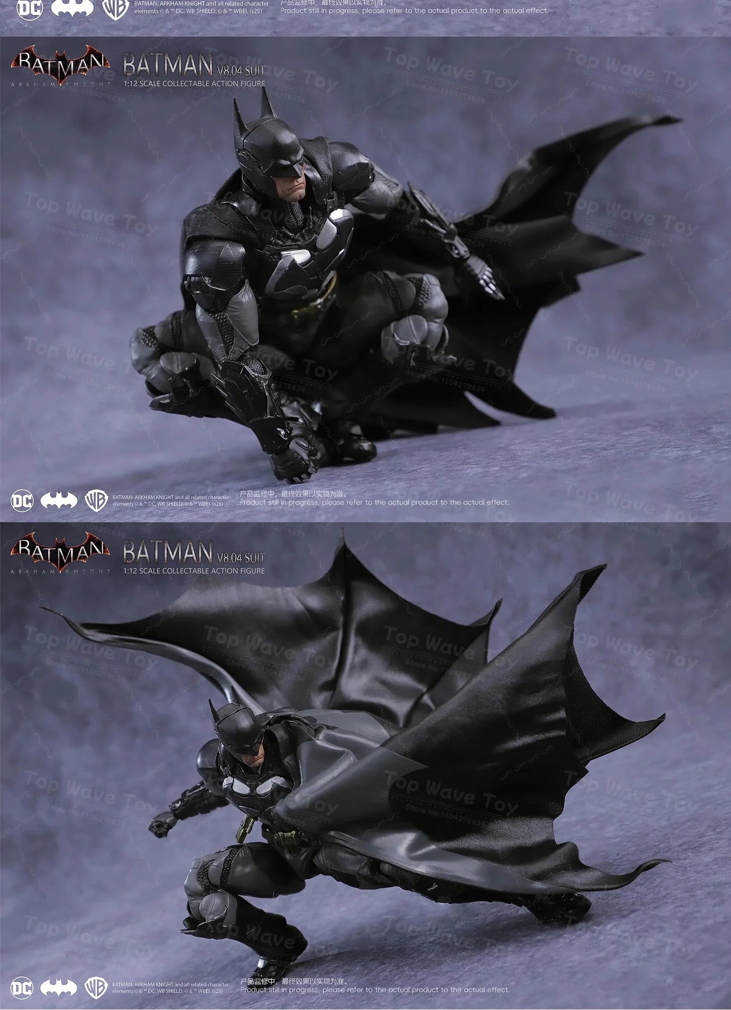 2026 New Stock Batman Arkham Knight Action Figure LPZZ 1/12 Scale Soldier Warrior Edition Batman Full Set 6-inches Model Toys