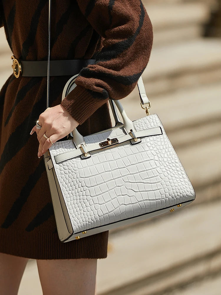 Hot ZOOLER Fashion Woman Bag Full Genuine Leather Shoulder Bags for Businesswomen Real Cow Handbags Purses Bolsa Feminina #wg383