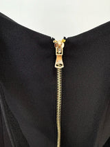 Rose Metal Button Halter Mini Skirt | Elegant High Street