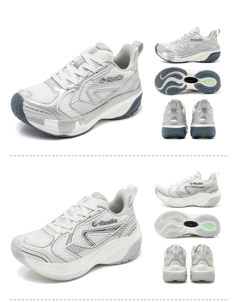 ONEMIX Retro Sport Shoes Round Toe Lace-Up Outdoor Function Low-Top Running Shoes Unisex Comfortable Cushion Jogging Sneakers