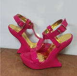 Strange Style Heel Women Novelty Shoes Metallic Leather Fashion High Heels Slingback T-Tied Mixed Color Summer Sandals