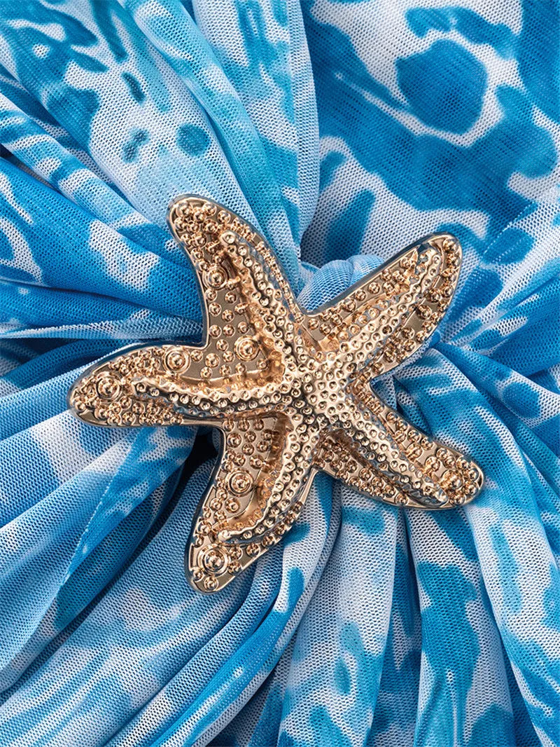 Azure Tide Starfish Mesh Cover-Up