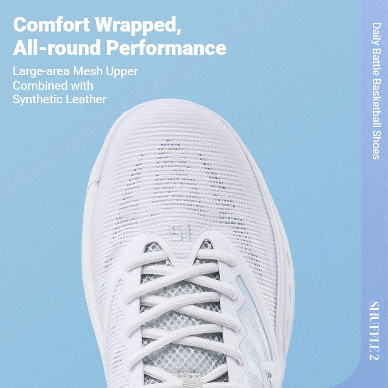 361 Degrees Joker SHUFFLE 2 Men's Basketball Shoes New Breathable Lightweight Wear-resistant Flexible Male Sneakers 572621101