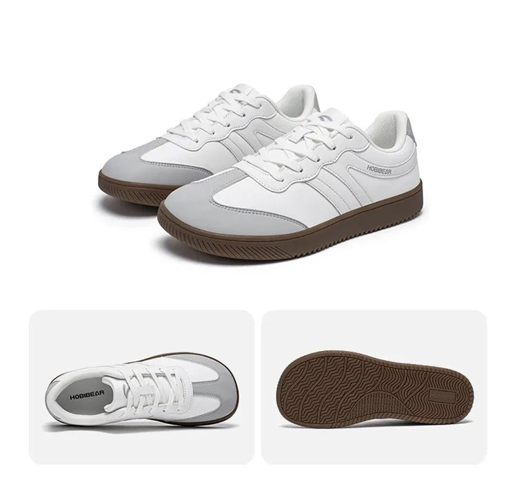 HOBIBEAR Wide Toe Lace-Up Sneakers