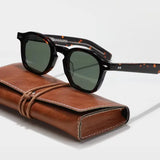 Tortoiseshell Round Acetate Sunglasses – UV400 Polarized