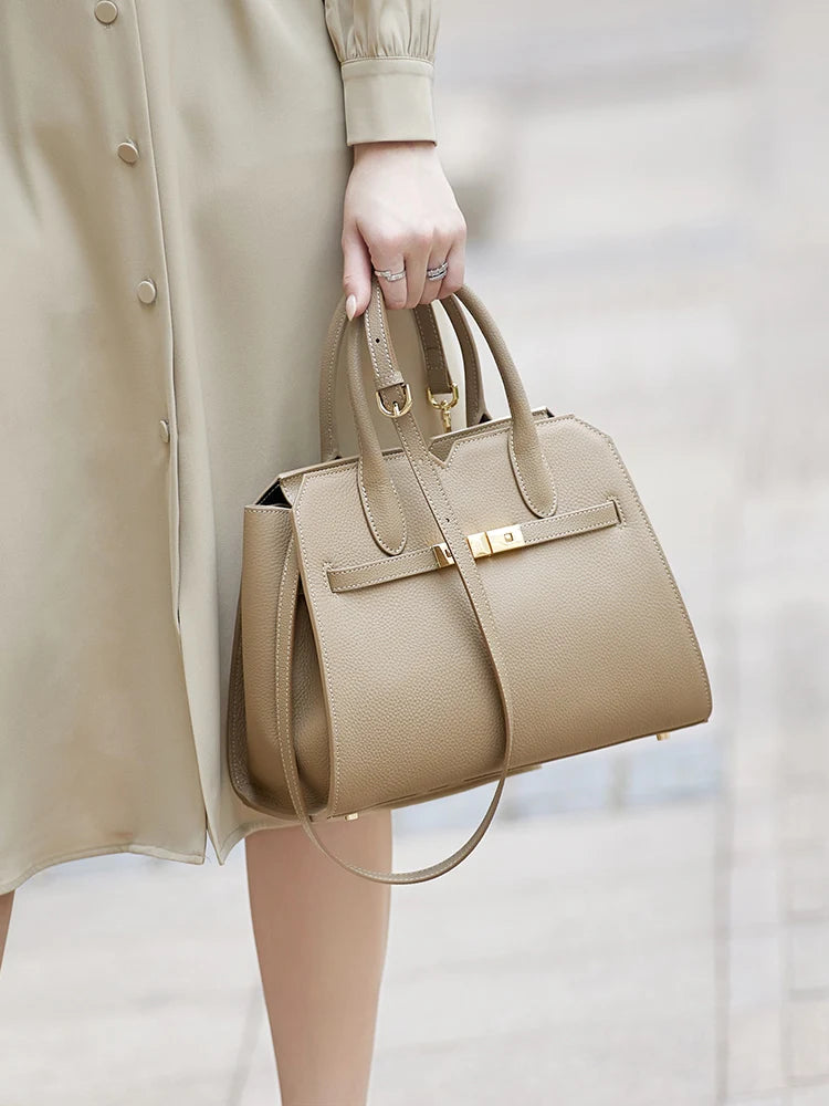 Hot Seller ZOOLER Quality Handmade 100%  Genuine Leather Women Handbag Luxurious Tote Shoulder Bags Female Business Use#YC368