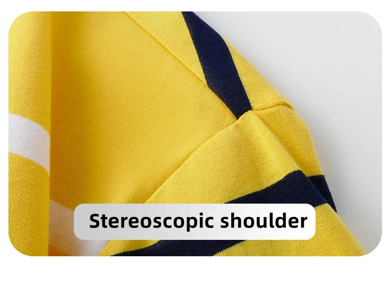 Men's Striped Polo | Letter Embroidery Summer Shirt