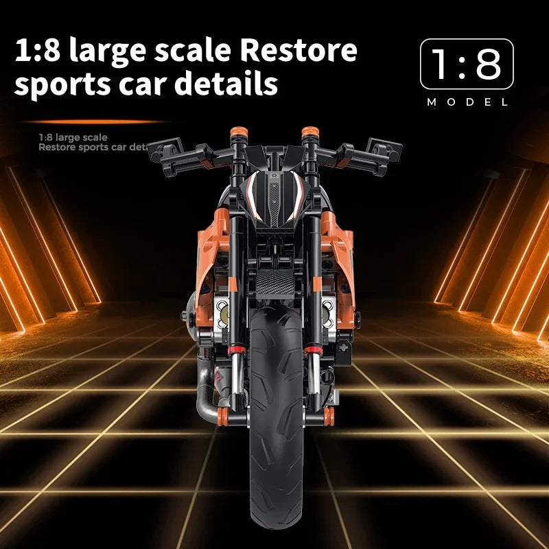 Technical MOC Construction Bricks Motorcycle Model Creative Building Kit Assembly Toys Educational Gift for Children Boys Girls