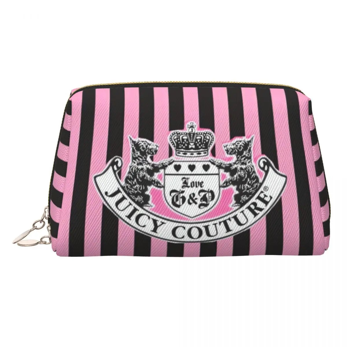 J-Juicy-C-Couture Makeup Bag Zipper Pouch Travel Cosmetic Bags Large Leather Portable Cosmetic Bag for Women