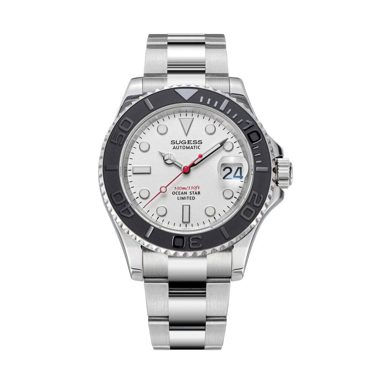 Sugess Master Dvier Watch For Men Automatic Mechanical Watches NH35A Movement Sapphire Luxury 100m Waterproof Clock S450-2 New