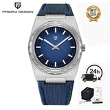 PAGANI DESIGN 2025 new thin 7MM men's quartz watch VJ21 37MM sapphire stainless steel waterproof 10Bar luminous C3 reloj hombre