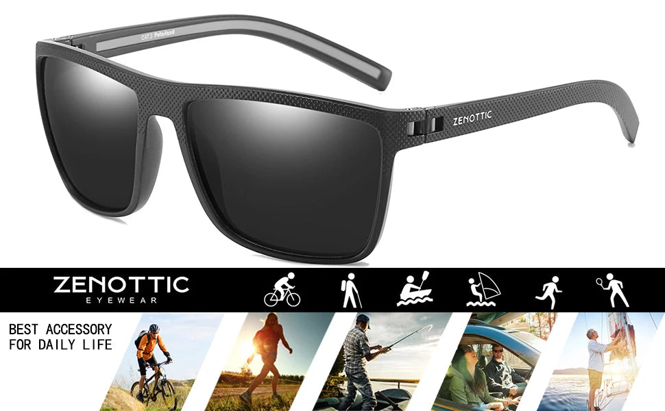Zenottic Men's Polarized Sunglasses – UV400 TR90 Frame